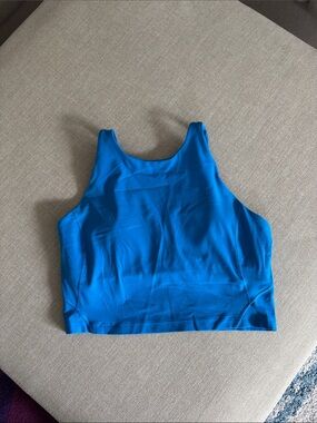 lululemon athletica Bright Blue Scoop-Neck Crop Top